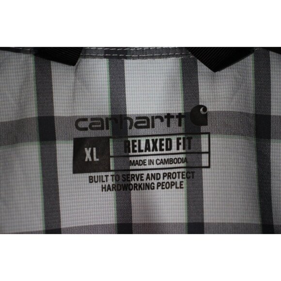 Carhartt Mens XL Relaxed Fit Vented Outdoor Fishing Button Up Shirt B937 - Picture 3 of 6